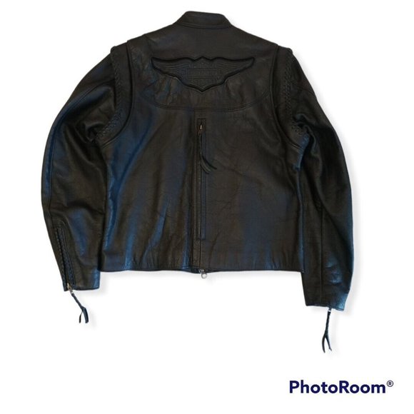 Women's Medium M Harley-Davidson Leather Vest & Jacket 98515-99VW No Liner RARE - Picture 1 of 10